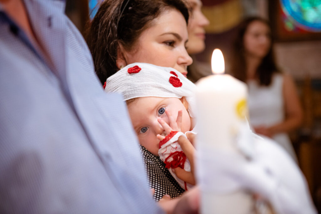 bebelus lumanare botez